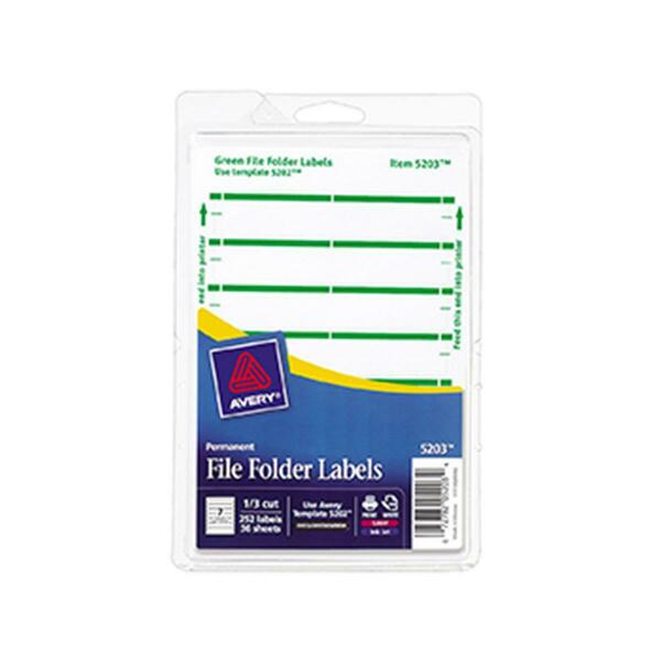 Avery Dennison Avery Print Or Write Green File Folder Labels AVE05203